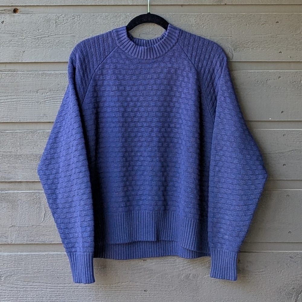 Lululemon Texture Play Crew Sweater Night Sea Blue Purple Size M/L - Picture 6 of 6